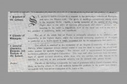 [519] Prospectus facsimile 19th Century 2